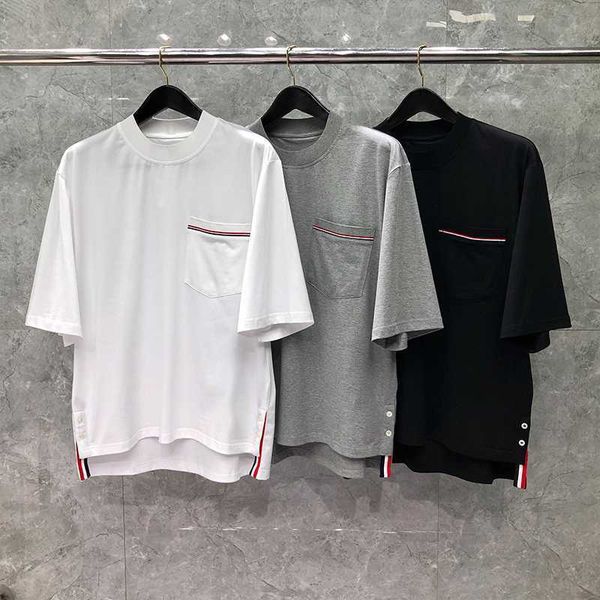 tb thom women's t-shirt 2022 summer luxury brand classic cotton rwb pocket trim blouses casual solid oversized t-shirt, White
tb thom women's t-shirt 2022 summer luxury brand classic cotton rwb pocket trim blouses casual solid oversized t-shirt, White