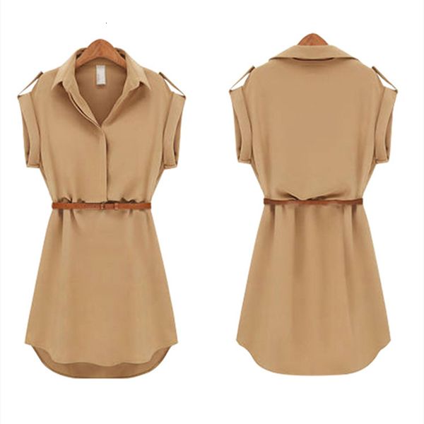 basic casual dresses summer women shirt dress chiffon short sleeve summer thin dress with belt turn down collar aline party mini dress vneck, Black;gray
basic casual dresses summer women shirt dress chiffon short sleeve summer thin dress with belt turn down collar aline party mini dress vneck, Black;gray