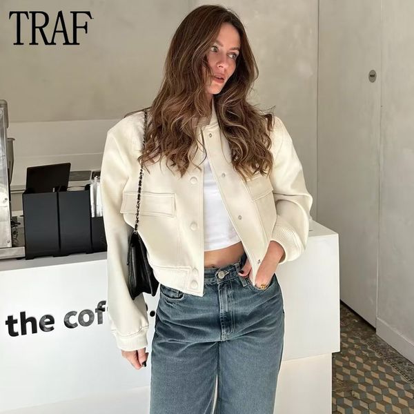 women's jackets traf cropped jacket women 9 colors oversize jacket woman long sleeve button jackets for women in outerwewears coats 230, Black;brown
women's jackets traf cropped jacket women 9 colors oversize jacket woman long sleeve button jackets for women in outerwewears coats 230, Black;brown