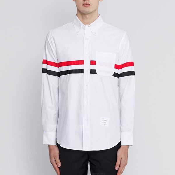 2023 tb thom fashion brand shirts men slim long sleeve casual shirt cotton spring autumn oxford striped solid men's clothing, White;black
2023 tb thom fashion brand shirts men slim long sleeve casual shirt cotton spring autumn oxford striped solid men's clothing, White;black