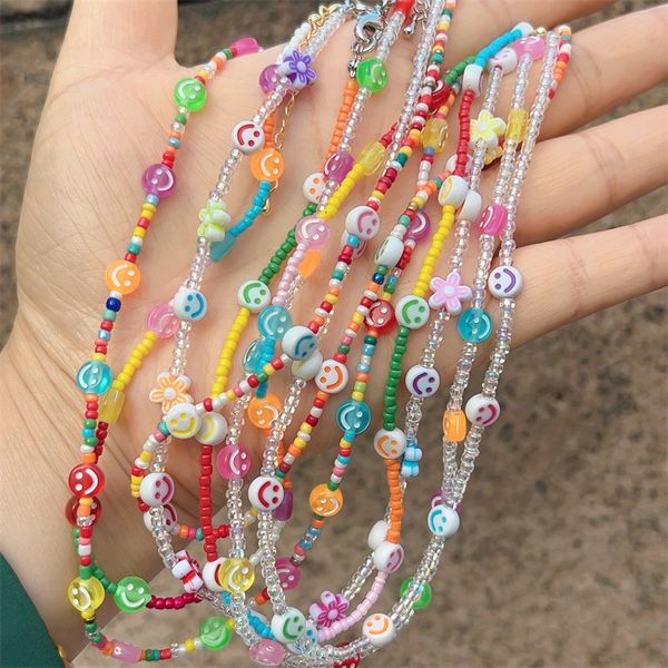 chain colorful bead necklace for women fashion handmade daisy flower smile charms beaded choker plastic bead necklace boho jewelry 230706, Black
chain colorful bead necklace for women fashion handmade daisy flower smile charms beaded choker plastic bead necklace boho jewelry 230706, Black