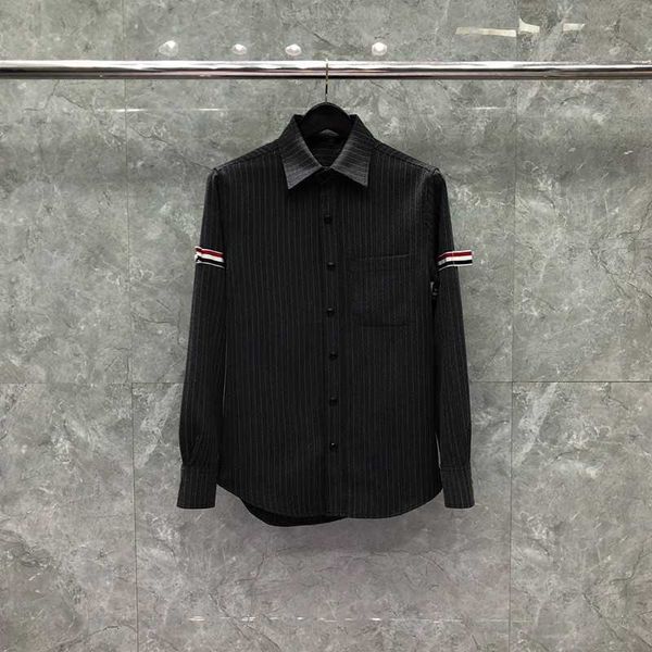 tb thom shirt spring autumn fashion brand black men's shirt ribbon armband vertical stripe cotton oxford slim wholesale tb shirt, White;black
tb thom shirt spring autumn fashion brand black men's shirt ribbon armband vertical stripe cotton oxford slim wholesale tb shirt, White;black