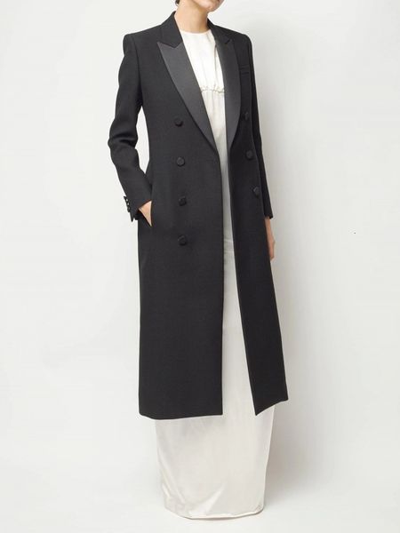 women's suits blazers trench for women fall black long blazer high end satin patchwork notched double breasted straight coat ol 230705, White;black
women's suits blazers trench for women fall black long blazer high end satin patchwork notched double breasted straight coat ol 230705, White;black