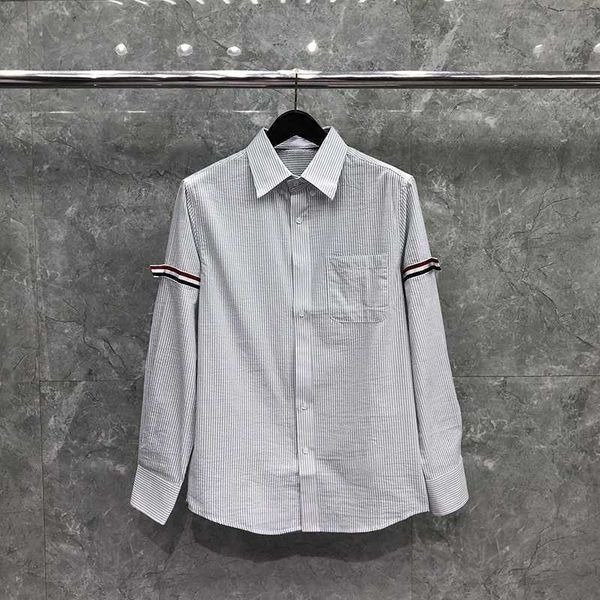 tb thom long sleeve shirt fashion korean style causal men shirts rwb sleeve design women sample shirts, White;black
tb thom long sleeve shirt fashion korean style causal men shirts rwb sleeve design women sample shirts, White;black