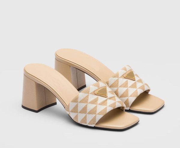 luxury design lady nude sandal embroidered fabric slides triangle printed fabric slippers women sandal slipper slide block heel genuine leat, Black
luxury design lady nude sandal embroidered fabric slides triangle printed fabric slippers women sandal slipper slide block heel genuine leat, Black