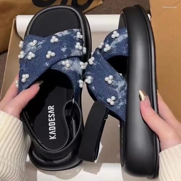 sandals designer women pearl flats platform shoes 2023 summer slippers casual beach flip flops dress slides zapatillas, Black
sandals designer women pearl flats platform shoes 2023 summer slippers casual beach flip flops dress slides zapatillas, Black
