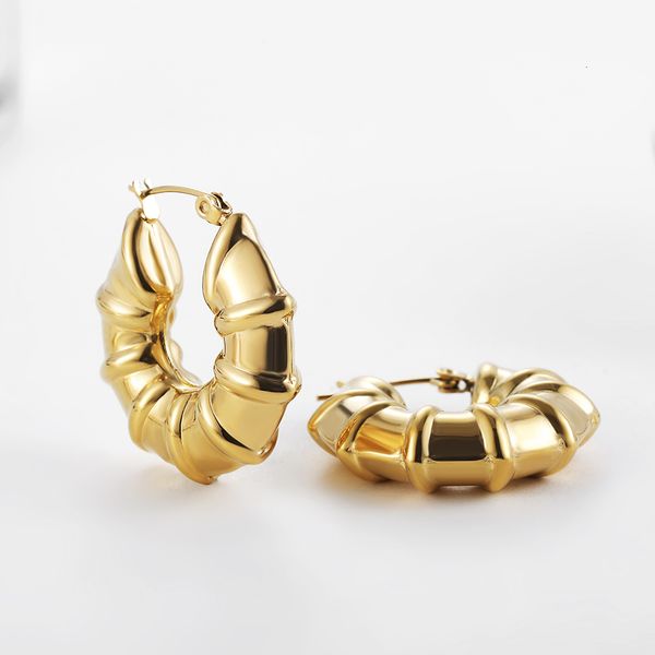 stud trendy bamboo round chunky hoop earrings gold color thick small earrings for women stainless steel jewelry party gifts 230706, Golden;silver
stud trendy bamboo round chunky hoop earrings gold color thick small earrings for women stainless steel jewelry party gifts 230706, Golden;silver