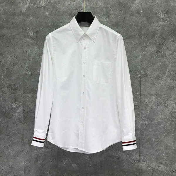 tb thom shirt fashion brand men's shirt rwb cuff stripe casual cotton oxford slim fit custom wholesale tb shirt, White;black
tb thom shirt fashion brand men's shirt rwb cuff stripe casual cotton oxford slim fit custom wholesale tb shirt, White;black