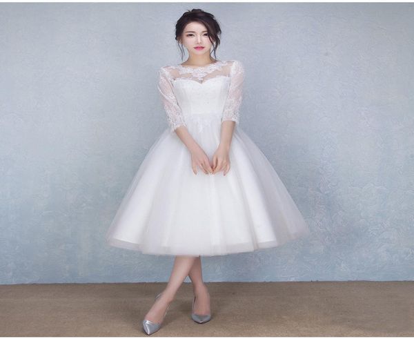 vestido de festa beach midi wedding dresses with 34 long sleeves 2020 tea length bride dress2749143, White
vestido de festa beach midi wedding dresses with 34 long sleeves 2020 tea length bride dress2749143, White