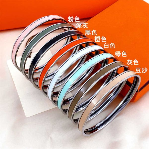 designer hemrres bracelet round aijia h closed ended enamel color plain ring taigang stainless steel fashion colorless small group 2 qniu, Black
designer hemrres bracelet round aijia h closed ended enamel color plain ring taigang stainless steel fashion colorless small group 2 qniu, Black