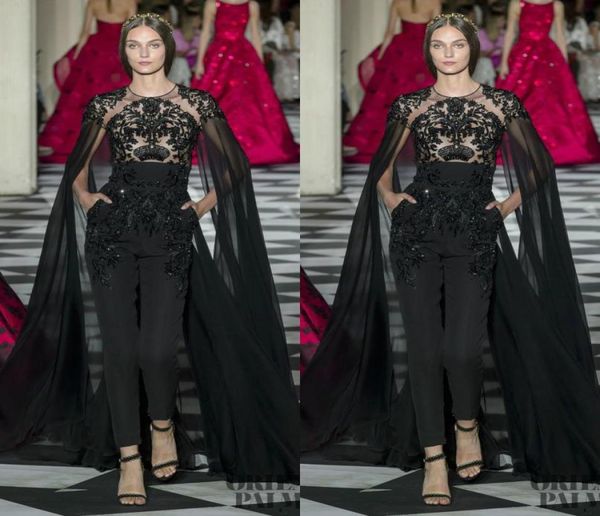 black 2019 jumpsuits evening dresses with cape jewel neck lace appliqued beads prom gowns zuhair murad formal party dress3162259
black 2019 jumpsuits evening dresses with cape jewel neck lace appliqued beads prom gowns zuhair murad formal party dress3162259