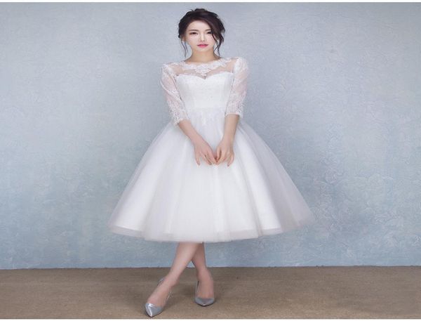 vestido de festa beach midi wedding dresses with 34 long sleeves 2020 tea length bride dress3654622, White
vestido de festa beach midi wedding dresses with 34 long sleeves 2020 tea length bride dress3654622, White