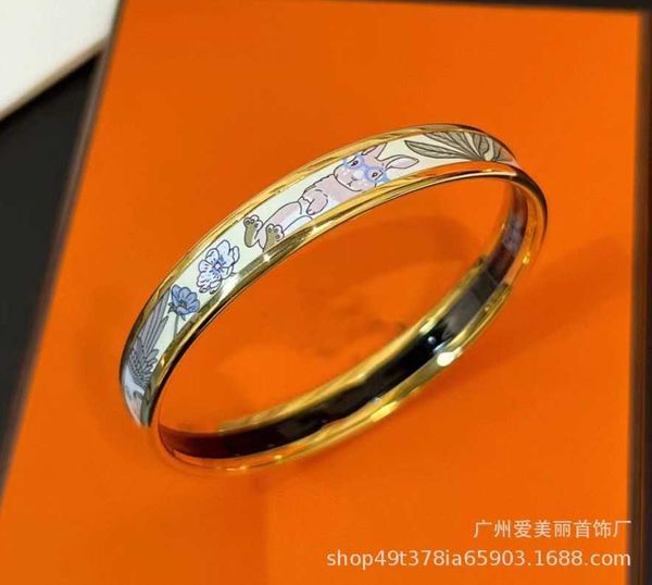 designer hemrres bracelet h new version rabbit enamel color men and women's couple fashion versatile 1 44k7, Black
designer hemrres bracelet h new version rabbit enamel color men and women's couple fashion versatile 1 44k7, Black
