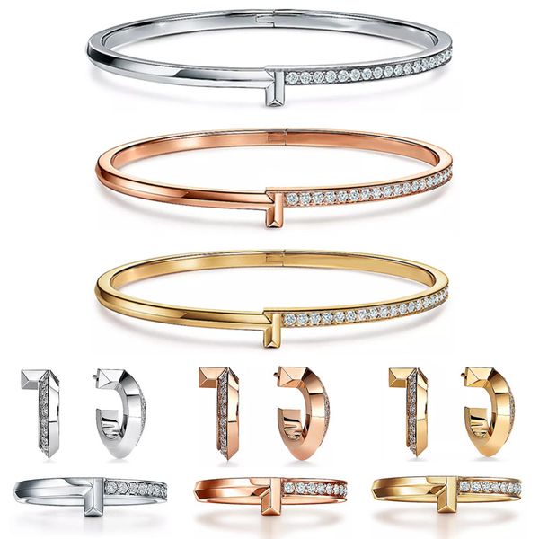 designer wedding bracelets for women engagement jewelry gift t1 hoop earrings diamond ring bangle luxury party rose gold accessories with b, Golden;silver
designer wedding bracelets for women engagement jewelry gift t1 hoop earrings diamond ring bangle luxury party rose gold accessories with b, Golden;silver