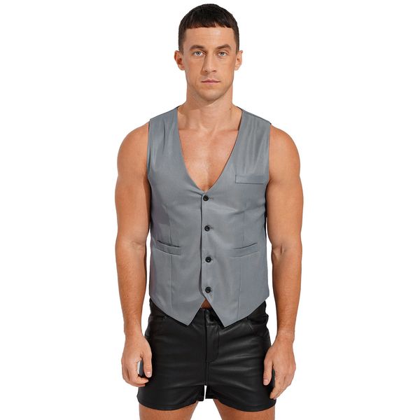 men's vests mens solid color suit vest slim fit single breasted formal business party plus size waistcoat jacket casual 230705, Black;white
men's vests mens solid color suit vest slim fit single breasted formal business party plus size waistcoat jacket casual 230705, Black;white