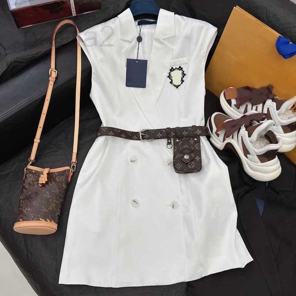 basic & casual dresses designer new summer women fashion double breaste turn down collar sleeveless badge dress high waist pocket nrvv, Black;gray
basic & casual dresses designer new summer women fashion double breaste turn down collar sleeveless badge dress high waist pocket nrvv, Black;gray