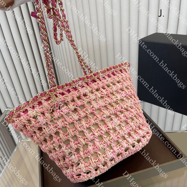 designer woven tote bag women beach bag metal chain shoulder bag large capacity travel vacation handbag
designer woven tote bag women beach bag metal chain shoulder bag large capacity travel vacation handbag