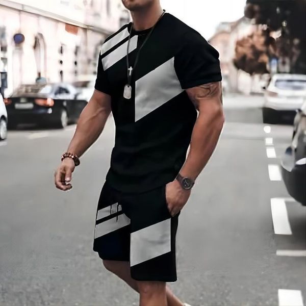 mens tracksuits fashion summer fitness set two piece color block short sleeve tshirts and shorts streetwear outfits black men sportwear 2307, Gray
mens tracksuits fashion summer fitness set two piece color block short sleeve tshirts and shorts streetwear outfits black men sportwear 2307, Gray