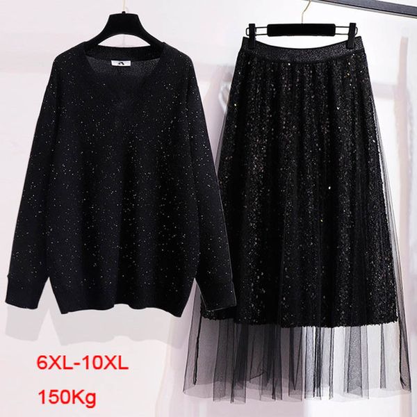 women's plus size pants 150kg autumn vneck knitted sweater mesh tight chest 156cm 6xl 7xl 8xl 9xl 10xl fashion casual set 230705, Black
women's plus size pants 150kg autumn vneck knitted sweater mesh tight chest 156cm 6xl 7xl 8xl 9xl 10xl fashion casual set 230705, Black