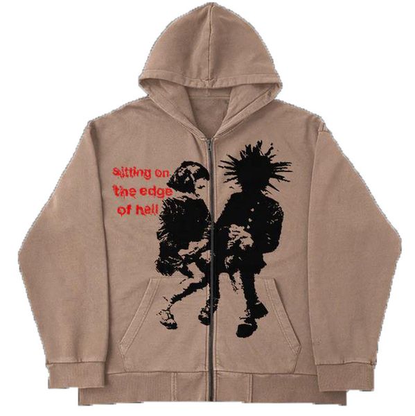 women's hoodies sweatshirts street hip hop clothing loose jacket boys girls printed zip hoodie women y2k goth punk harajuku oversized s, Black
women's hoodies sweatshirts street hip hop clothing loose jacket boys girls printed zip hoodie women y2k goth punk harajuku oversized s, Black