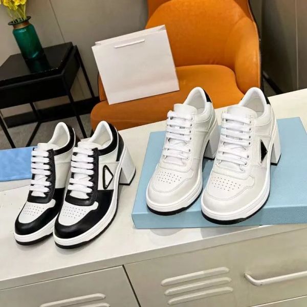 casual shoes designer dress 8cm high-heeled shoes women sneakers leather technical fabric re-nylon chunky light rubber sole walking, Black
casual shoes designer dress 8cm high-heeled shoes women sneakers leather technical fabric re-nylon chunky light rubber sole walking, Black