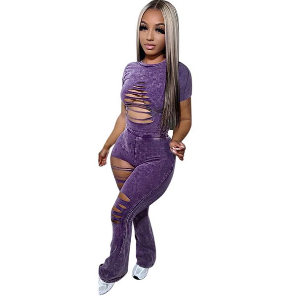 2023 designer women's tracksuits casual sports suits summer y2k solid hollow out 2 piece women outfit short sleeve shirt flare leggings, Gray
2023 designer women's tracksuits casual sports suits summer y2k solid hollow out 2 piece women outfit short sleeve shirt flare leggings, Gray