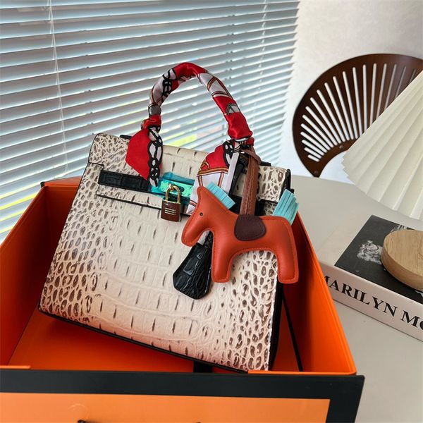 luxurys designer handbags leather lady bags crocodile alligator shoulder bag kely handbag with silk scarf and horse women totes
luxurys designer handbags leather lady bags crocodile alligator shoulder bag kely handbag with silk scarf and horse women totes