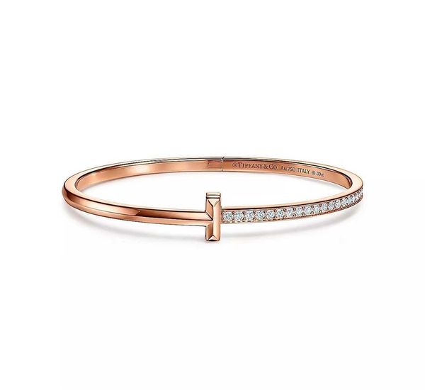 counter quality s925 sterling silver tiffay t1 bracelet semi diamond exquisite gift set luxury simple versatile with logo, Black
counter quality s925 sterling silver tiffay t1 bracelet semi diamond exquisite gift set luxury simple versatile with logo, Black