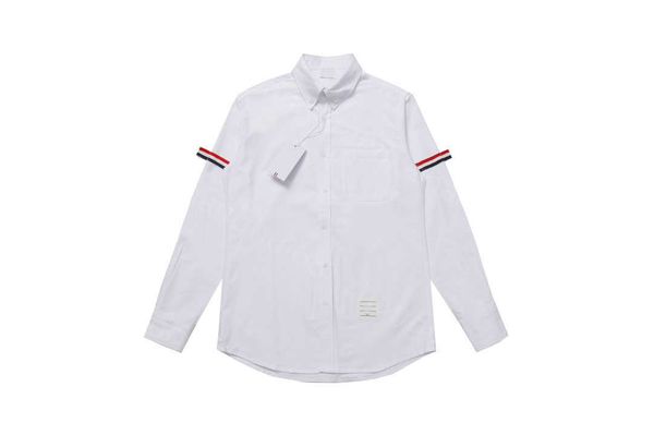 23ss designer mens shirt lapel solid color arms classic red white and blue triple color double ribbon shirt men clothes, White;black
23ss designer mens shirt lapel solid color arms classic red white and blue triple color double ribbon shirt men clothes, White;black