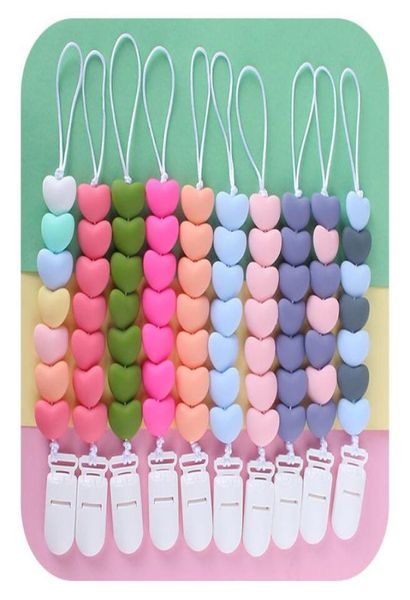 10 colors silicone love heart shape pacifier chain clips baby funny bead holder clips soother chain holders for feeding supplies b2815396
10 colors silicone love heart shape pacifier chain clips baby funny bead holder clips soother chain holders for feeding supplies b2815396