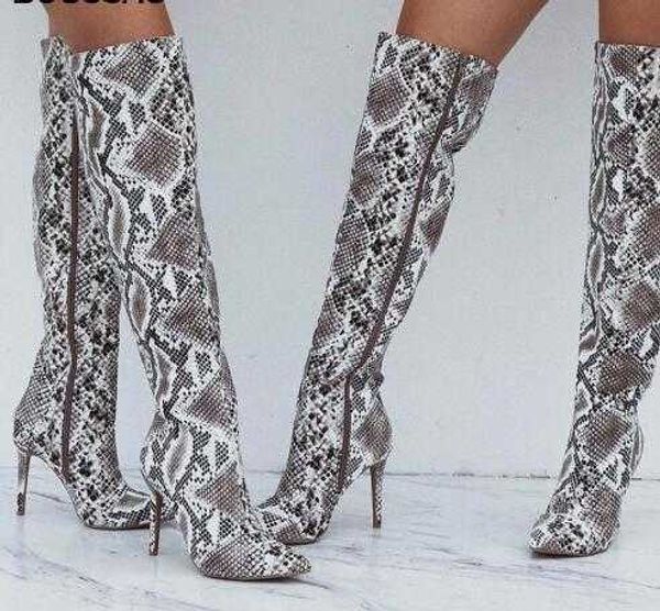 snake print thigh high boots pointed toe long knee boots women animal print high heel boots women, Black
snake print thigh high boots pointed toe long knee boots women animal print high heel boots women, Black