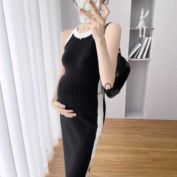 maternity dresses pregnancy dress 2022 summer dress french temperament sleeveless vest long skirt side slit bag hip knitted maternity skirt, White
maternity dresses pregnancy dress 2022 summer dress french temperament sleeveless vest long skirt side slit bag hip knitted maternity skirt, White