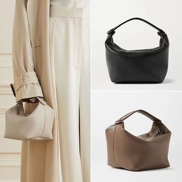 the row head layer cowhide spring/summer popular design premium texture lunch box bucket bag women's leather handbag
the row head layer cowhide spring/summer popular design premium texture lunch box bucket bag women's leather handbag