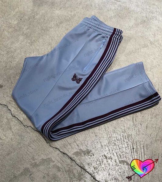men's pants 2023 blue needles pants men women 1 brown webbing stripe embroidery butterfly needles track pants awge trousers t230707, Black
men's pants 2023 blue needles pants men women 1 brown webbing stripe embroidery butterfly needles track pants awge trousers t230707, Black