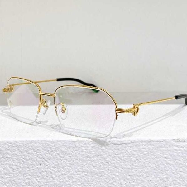 designer glasses 24k gold glasses frame men's large fashionable pure titanium ultra light configuration simple and half myopia business, White;black
designer glasses 24k gold glasses frame men's large fashionable pure titanium ultra light configuration simple and half myopia business, White;black