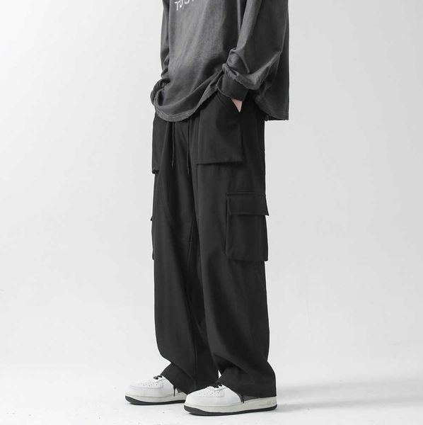 godlikeu mens spring cargo pants male straight black street casual loose trousers tidal flow design 665ess
godlikeu mens spring cargo pants male straight black street casual loose trousers tidal flow design 665ess