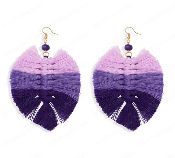 bohemian colorful macrame leaf shape tassel earring for women fashion fringed feather cotton dangle earrings jewelry3080176, Silver
bohemian colorful macrame leaf shape tassel earring for women fashion fringed feather cotton dangle earrings jewelry3080176, Silver