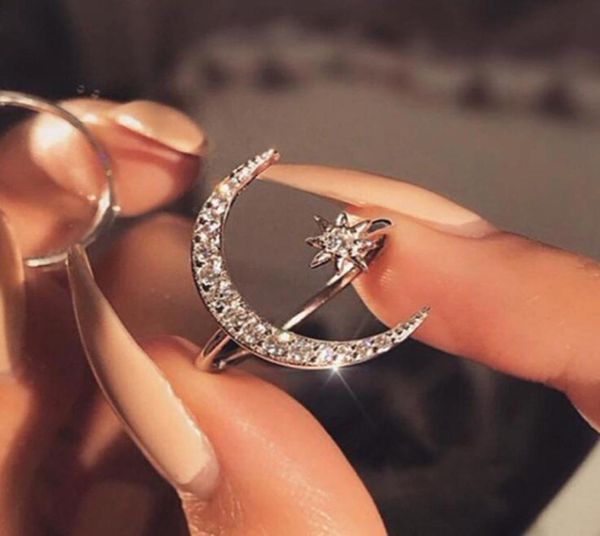 trendy women039s shing ring jewelry crescent star moon ring 18k creative open engagement ring selling 1561727, Golden;silver
trendy women039s shing ring jewelry crescent star moon ring 18k creative open engagement ring selling 1561727, Golden;silver
