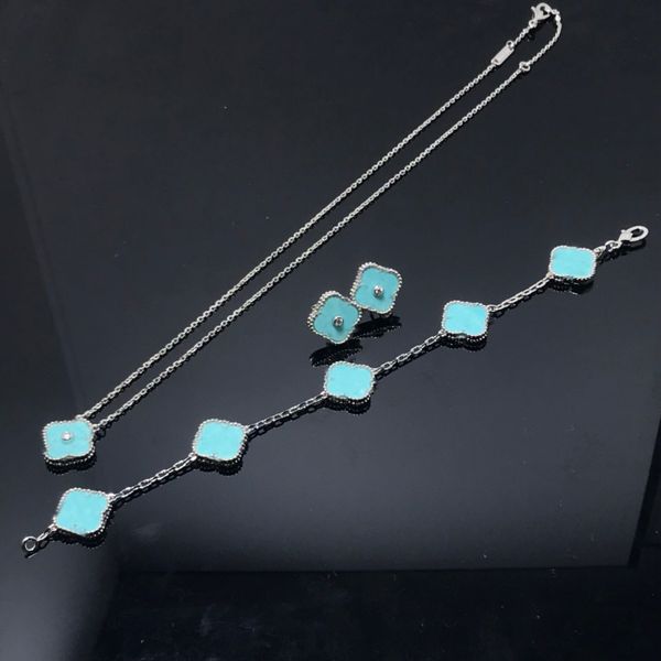 designer women's necklace&bracelet&earrings four flower set pendant classic choker steel jewelry gift more, Silver
designer women's necklace&bracelet&earrings four flower set pendant classic choker steel jewelry gift more, Silver