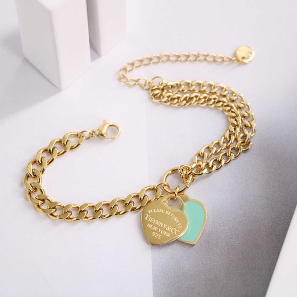 counter quality titanium steel 18k gold tiffay classic blue love asymmetric bracelet female fashion commuter style, Black
counter quality titanium steel 18k gold tiffay classic blue love asymmetric bracelet female fashion commuter style, Black