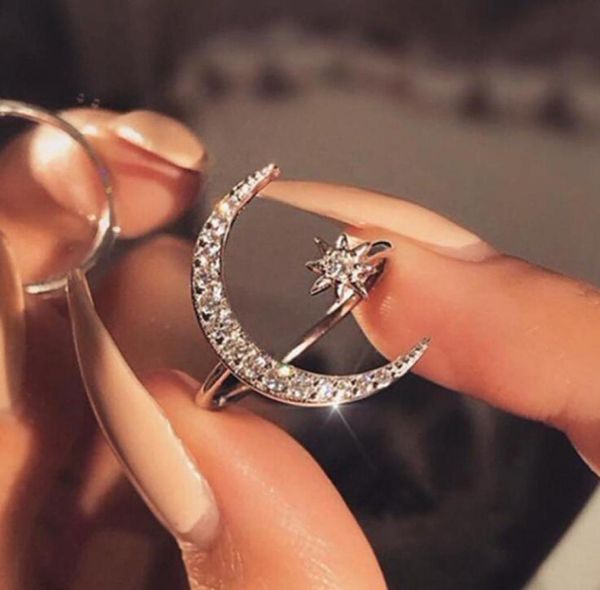 trendy women039s shing ring jewelry crescent star moon ring 18k creative open engagement ring selling 8887610, Golden;silver
trendy women039s shing ring jewelry crescent star moon ring 18k creative open engagement ring selling 8887610, Golden;silver
