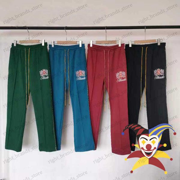 men's pants rhude embroidery sweatpants men women 1 1 patchwork striped rhude pants t230707, Black
men's pants rhude embroidery sweatpants men women 1 1 patchwork striped rhude pants t230707, Black