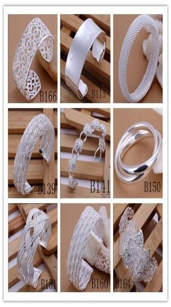 mixed order plated 925 sterling silver bangles fashion classic jewelry for women christmas gift 9pcslot5384703, Black
mixed order plated 925 sterling silver bangles fashion classic jewelry for women christmas gift 9pcslot5384703, Black