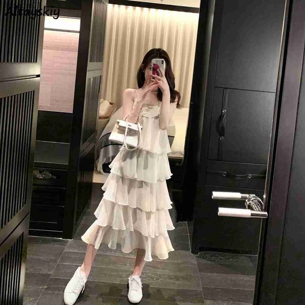 ruffles dress women spaghetti strap ulzzang summer holiday allmatch casual loose friend solid simple ins vneck ladies clothes l230621, Black;gray
ruffles dress women spaghetti strap ulzzang summer holiday allmatch casual loose friend solid simple ins vneck ladies clothes l230621, Black;gray