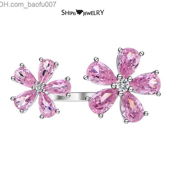 wedding rings shipei 925 sterling silver flower pink sapphire created gemstone open adjustable ring for women party fine jewelry z230710, Slivery;golden
wedding rings shipei 925 sterling silver flower pink sapphire created gemstone open adjustable ring for women party fine jewelry z230710, Slivery;golden