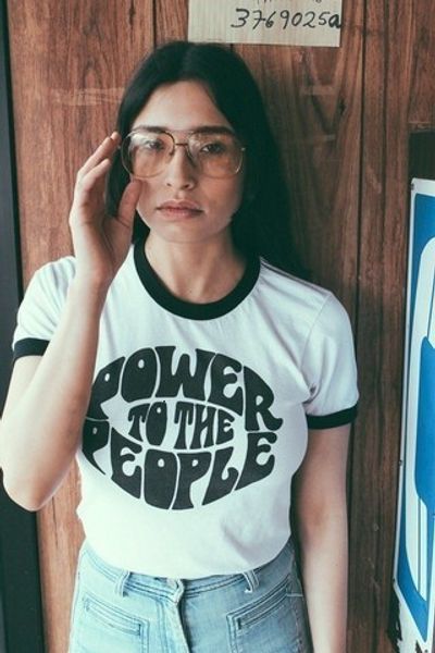 womens tshirt women clothing vintage style power to the people slogan summer casual ringer tee equality justice feministe j076 230707, White
womens tshirt women clothing vintage style power to the people slogan summer casual ringer tee equality justice feministe j076 230707, White