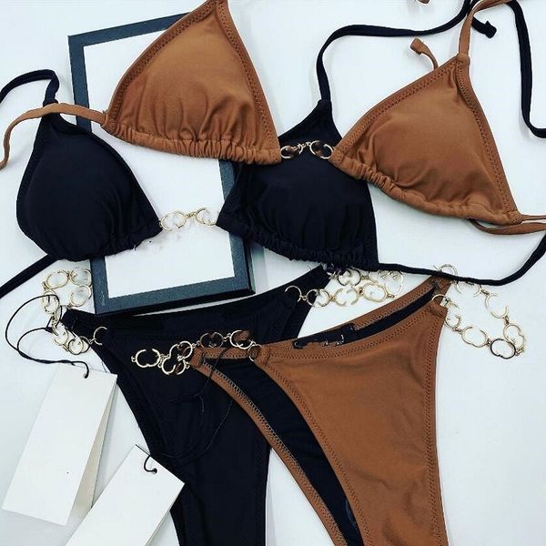 trendy textile letters chain bikinis split halter spa pools bathing suit summer beach diving swimsuit women fashion swimwear
trendy textile letters chain bikinis split halter spa pools bathing suit summer beach diving swimsuit women fashion swimwear