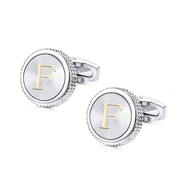 cuff links round letter cufflinks men's shirt suit cuff simple wedding buttons business initials french cufflink 230706, Silver
cuff links round letter cufflinks men's shirt suit cuff simple wedding buttons business initials french cufflink 230706, Silver