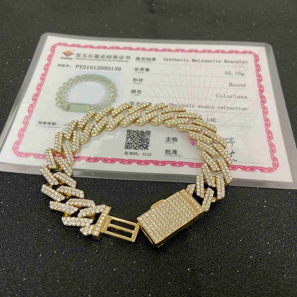 customized 2023 hip hop jewelry 14k yellow real solid gold cuban chain bracelet moissanite diamond vvs d color, Silver
customized 2023 hip hop jewelry 14k yellow real solid gold cuban chain bracelet moissanite diamond vvs d color, Silver