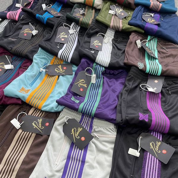 mens pants men women 1 multi embroidered butterfly stripe needles awge trousers multicolor sport 230706, Black
mens pants men women 1 multi embroidered butterfly stripe needles awge trousers multicolor sport 230706, Black